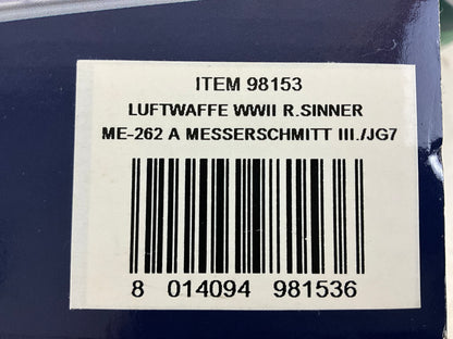 1/48 Armour/Franklin-Mint (98153) Messerschmitt ME262A Schwalbe Pilot: Rudolf Sinner III/JG7 WWII 3rd Reich Luftwaffe (Limited Edition)