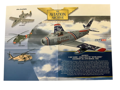 1/72 Corgi (AA35815) North American F86F Sabre "Skyblazers" 24th March 1956 Chaumont AB France, 48th FW, U.S.A.F.E. (Limited Edition #0548 of 1000)