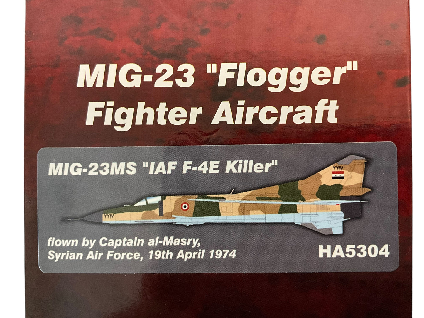1/72 HobbyMaster (HA5304) Mikoyan MiG23MS Flogger-E "IAF F4E Killer" flown by Capt. al-Masry, April 19th 1974, Syrian Arab Air Force (Limited Edition)