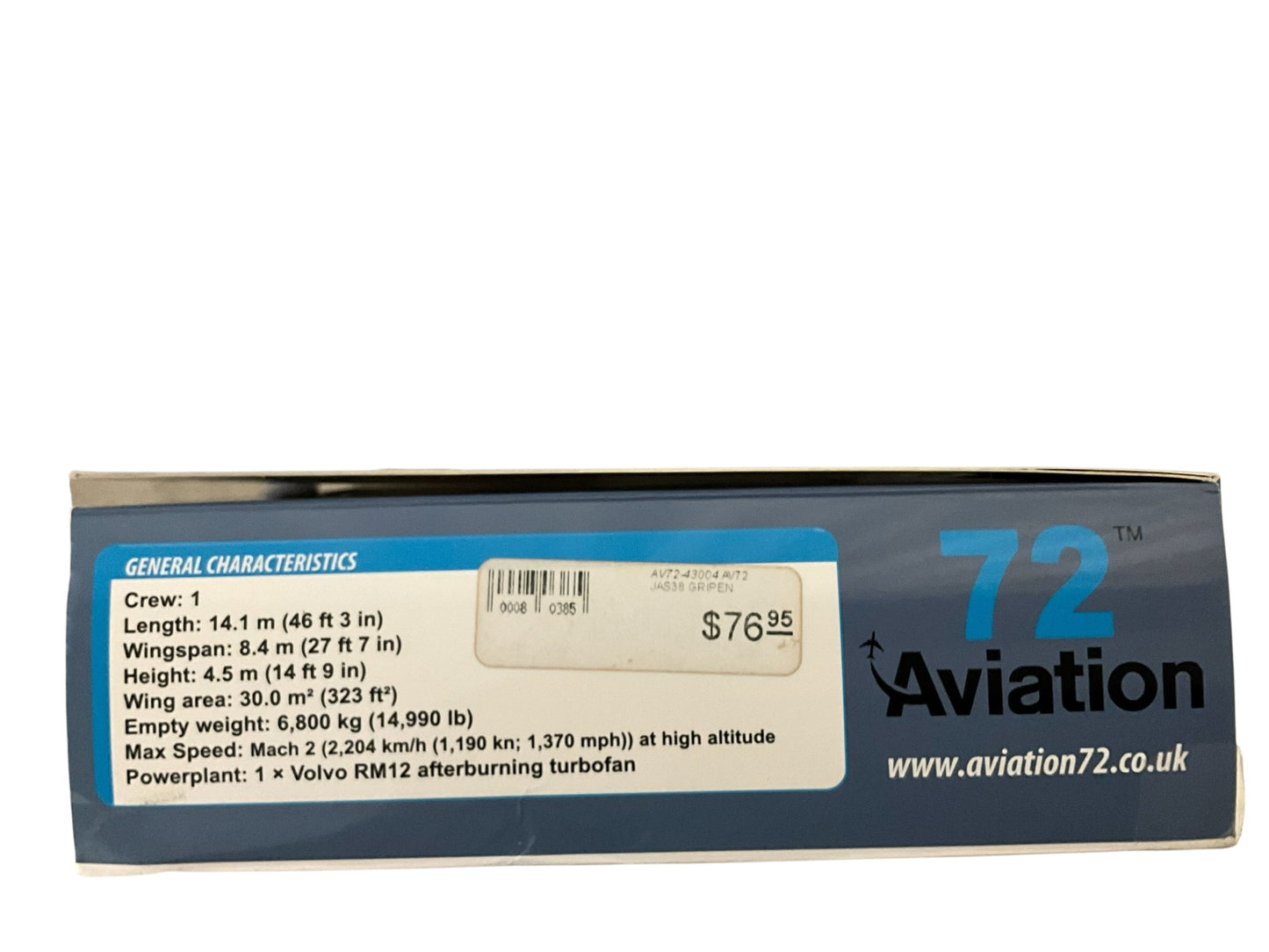 1/72 Aviation72 (AV72-43-004) Saab JAS39A Gripen (39-2) "#2 Prototype Development Aircraft" Swedish Air Force (Limited Edition of Only 360)