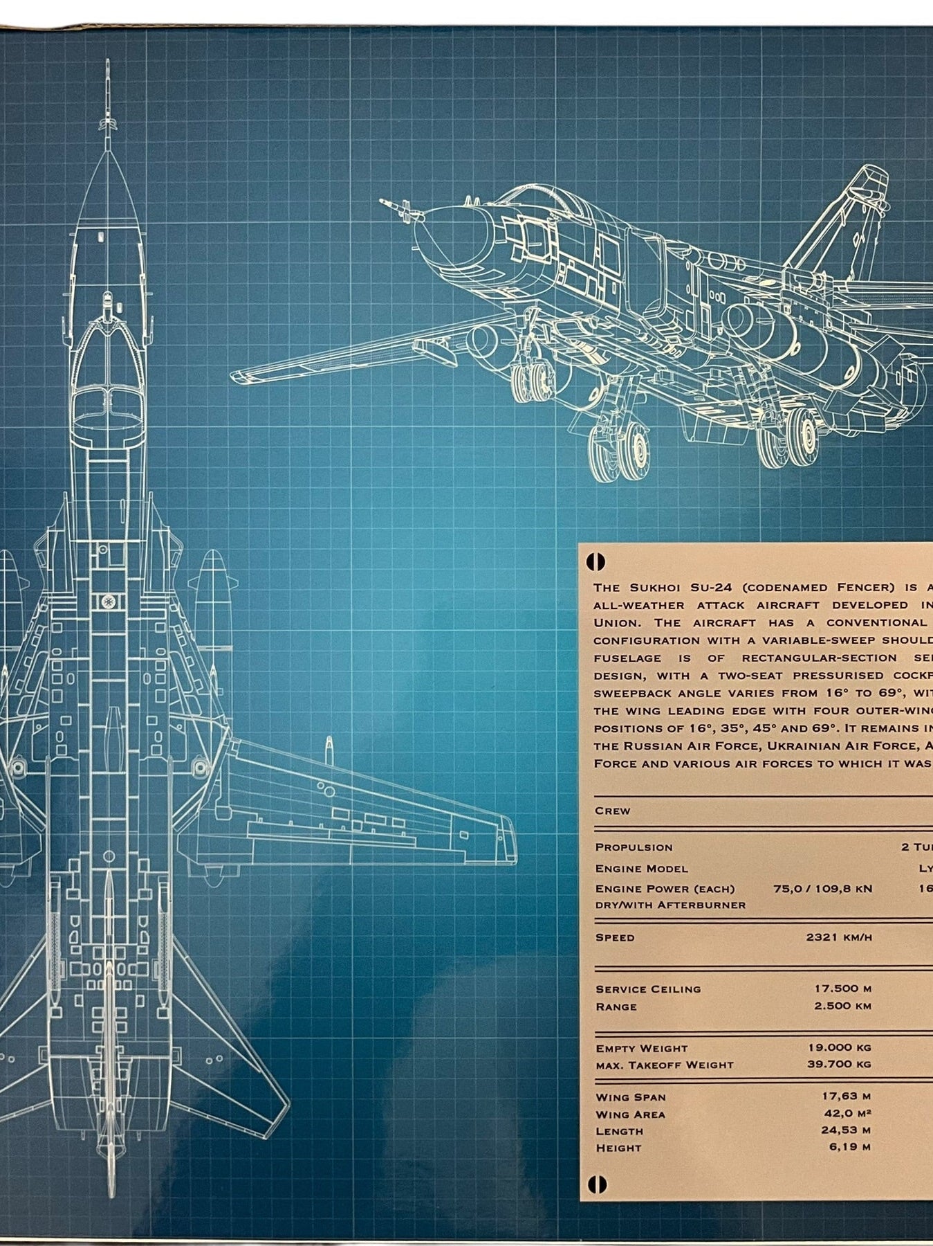 1/72 Calibre Wings (CA722402) Sukhoi Su24MR Fencer-E (Yellow 15) Starokostiantyniv AB, 7 BrTA, Ukraine Air Force (Limited Edition #018 of Only 800)