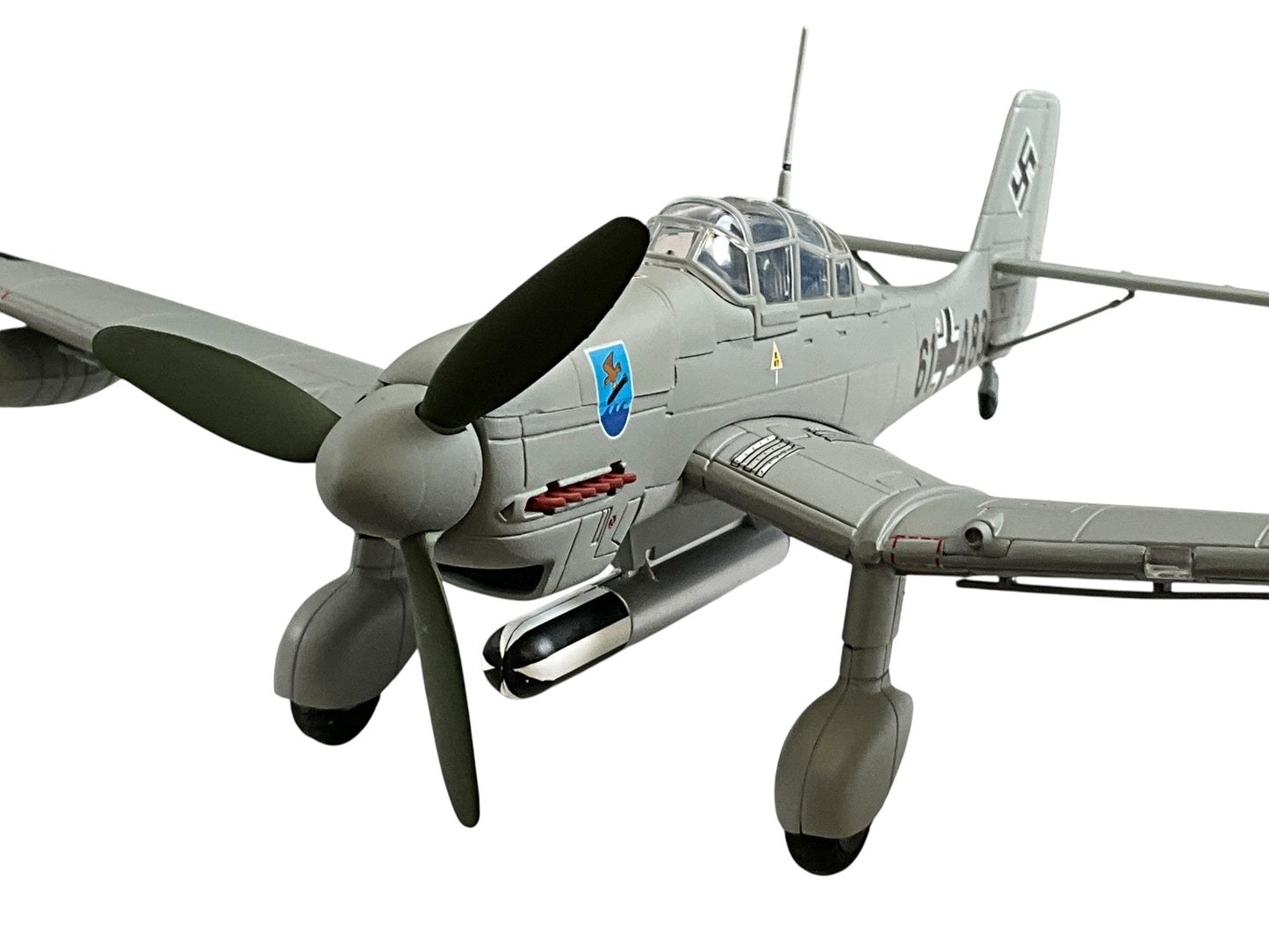 1/48 Armour/Franklin Mint (ART.98056//B11B261) Junkers JU87D Stuka (61+A83) Sea Grey Camo "Torpedo Flieger" WWII Deutsch's Reich Luftwaffe (Limited Edition)