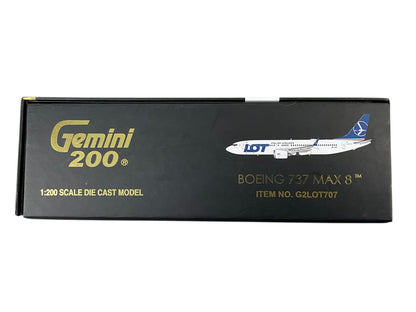 1/200 Gemini200 (G2LOT707) Boeing B737-MAX8 (SP-LVA) LOT Polish Airlines (Limited Edition) 2018 Release )