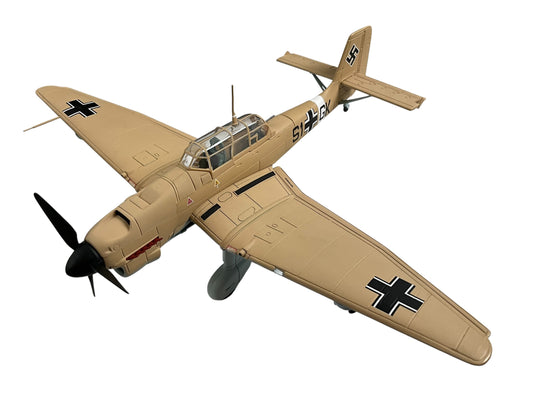 1/48 Armour/Franklin Mint (ART.98096/B11B262) Junkers JU87B Stuka (S1+GK) Tan Desert Camo WWII Deutsche Reich Luftwaffe (Limited Edition)