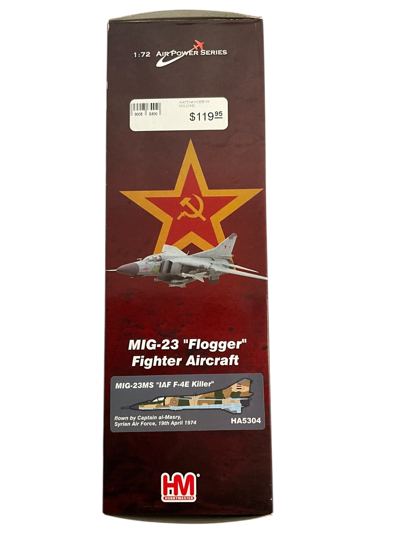 1/72 HobbyMaster (HA5304) Mikoyan MiG23MS Flogger-E "IAF F4E Killer" flown by Capt. al-Masry, April 19th 1974, Syrian Arab Air Force (Limited Edition)