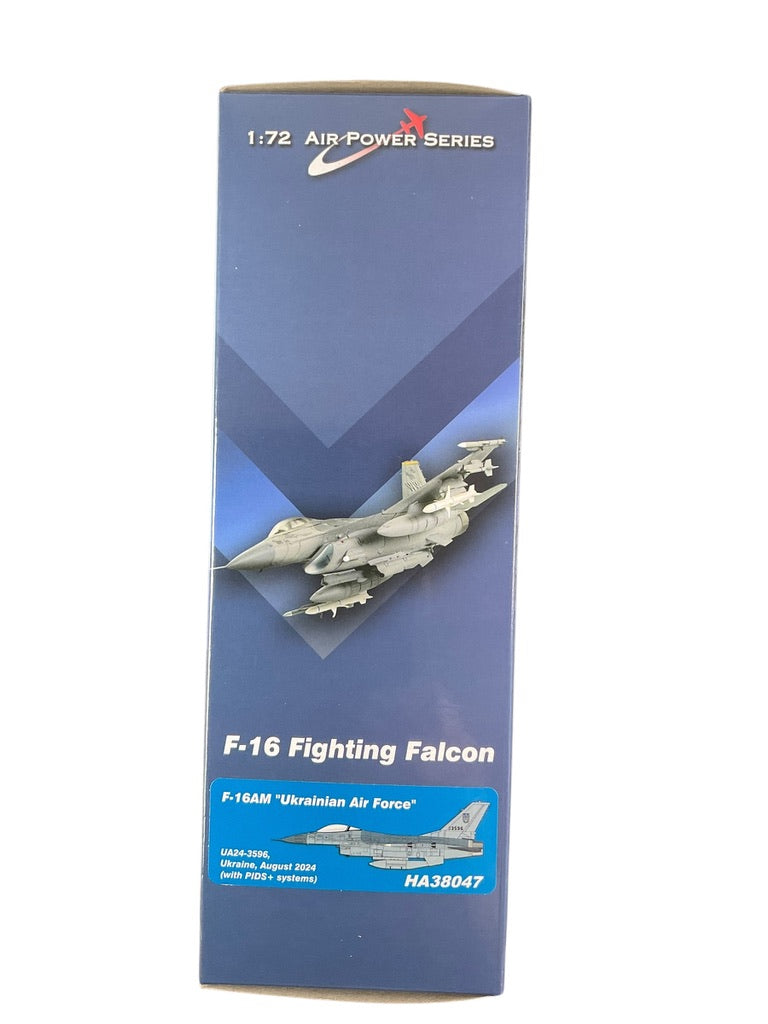 1/72 HobbyMaster (HA38047) Lockheed F16AM Fighting Falcon (UA24-3596) Ukraine Air Force 2024 (Limited Edition) 2025 Release