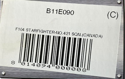 1/48 Franklin Mint/Armour (B11E090) Canadair CF104 (F104G) Starfighter (104668) 421 "Red Indian" Sqdn (Retirement Scheme) Canadian Armed Forces (Limited Edition)