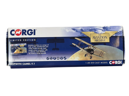 1/48 Corgi (AA38108) Sopwith Camel F-1 (AAB6313) Major William George "Billy" Barker W.W.I  C/O No.139 Sqdn R.A.F. Italy, Sept. 1918 (Limited Edition #0965 of Only 1000)