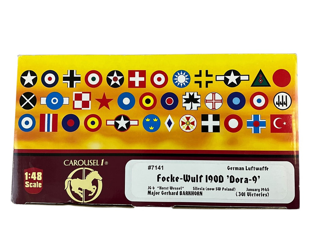 1/48 Carousel-1 (7141) Focke-Wulf FW190D Dora-9 "Christal" Major Gehard Barkhorn Jan 1945 JG "Horst Wessel" WWII Deutsche Luftwaffe (Limited Edition of Only 1200)