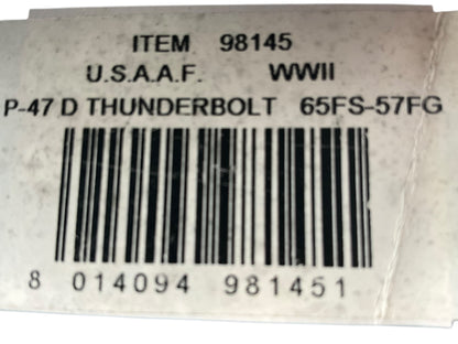 1/48 Armour/Franklin Mint (98145) Republic P47D Thunderbolt (54 + 420344) "Norma" WWII 65FS 57FG U.S.A.A.F. (Limited Edition)