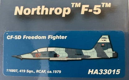 1/72 Hobbymaster (HA33015) Canadair CF5D Freedom Fighter (116807) 3 Tone Blue & Grey Camo 1979  419 "Moose" Sqdn, Canadian Armed Forces (Limited Edition) 2026 Release
