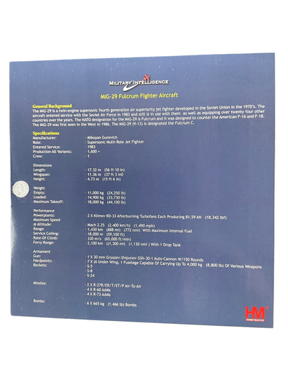 1/72 Hobbymaster (HA6503) MiG29G Fulcrum (29+14) JG73 "Steinhoff" Lagge Air Base 1994 Deutsche Bundes Luftwaffe (Limited Edition)
