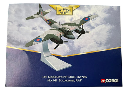 1/72 Corgi (AA32803) DeHavilland Mosquito NF Mk.II (TW-Z / DZ726) flown by F/O Harry White D.F.C & F/O Michael Allen D.F.C., No.141 Sqdn R.A.F. (Limited Edition #4784 of Only 5400)