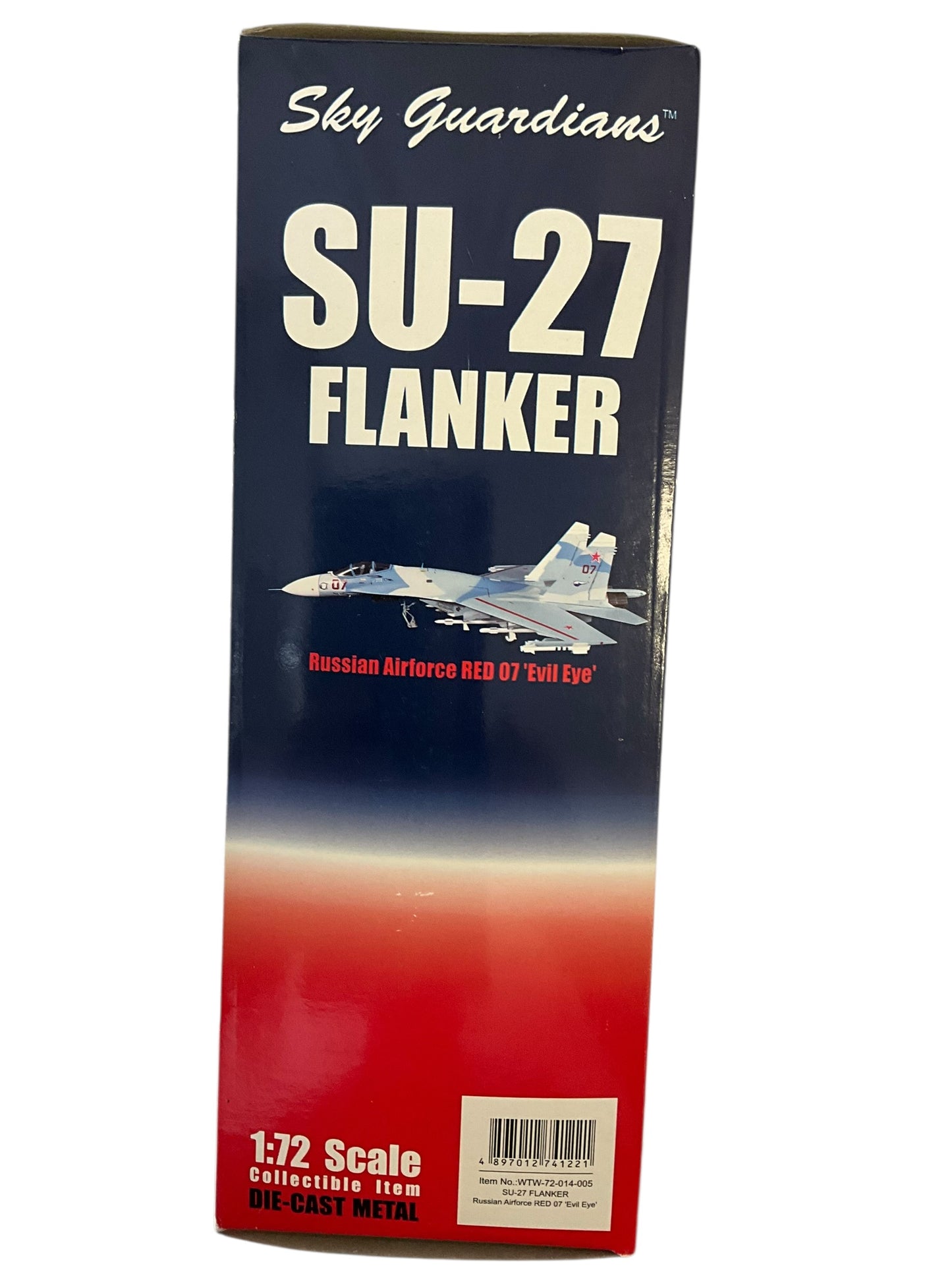 1/72 (Witty Wings) Sky Guardians (WTW-72-014-005) Sukhoi SU27 Flanker-B (Red 07) "Evil Eye" 3-Tone Blue Splinter Pattern Camo, Russian Air Force (Limited edition (Limited Edition)