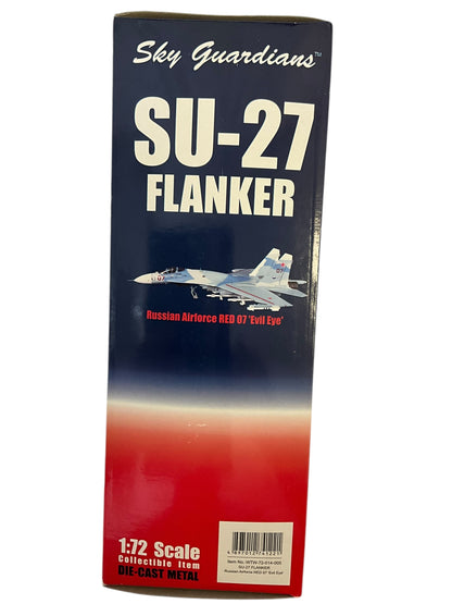 1/72 (Witty Wings) Sky Guardians (WTW-72-014-005) Sukhoi SU27 Flanker-B (Red 07) "Evil Eye" 3-Tone Blue Splinter Pattern Camo, Russian Air Force (Limited edition (Limited Edition)