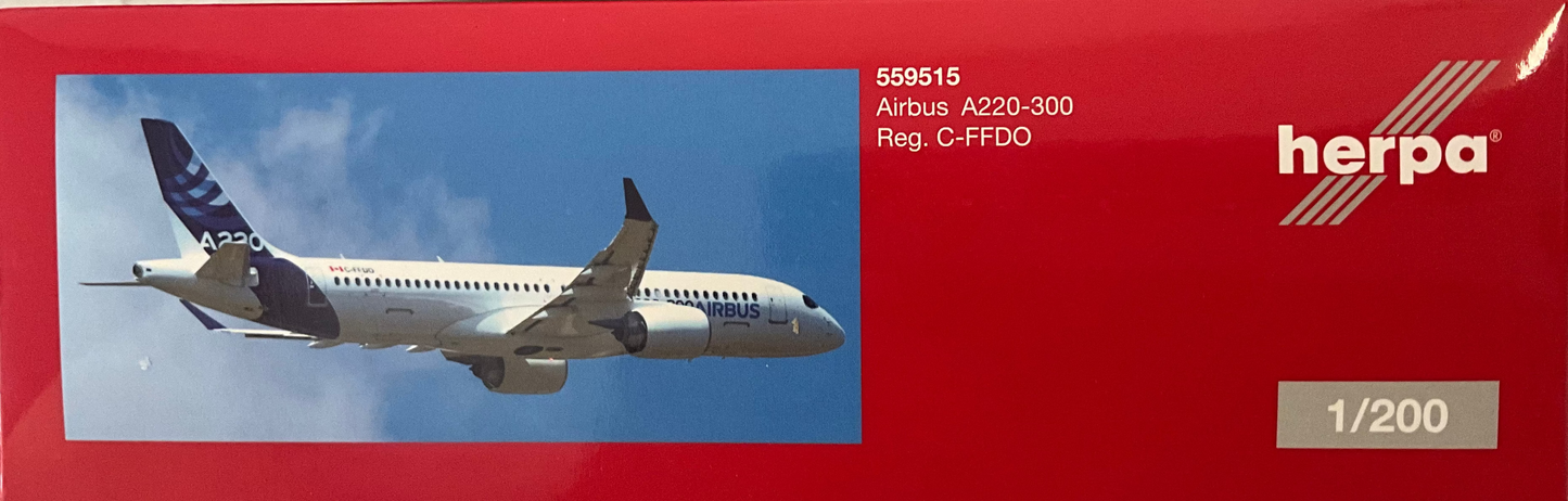 1/200 Herpa (559515) Airbus A220-300 (C-FFDO) "Airbus House Livery" Airbus (Limited Edition)