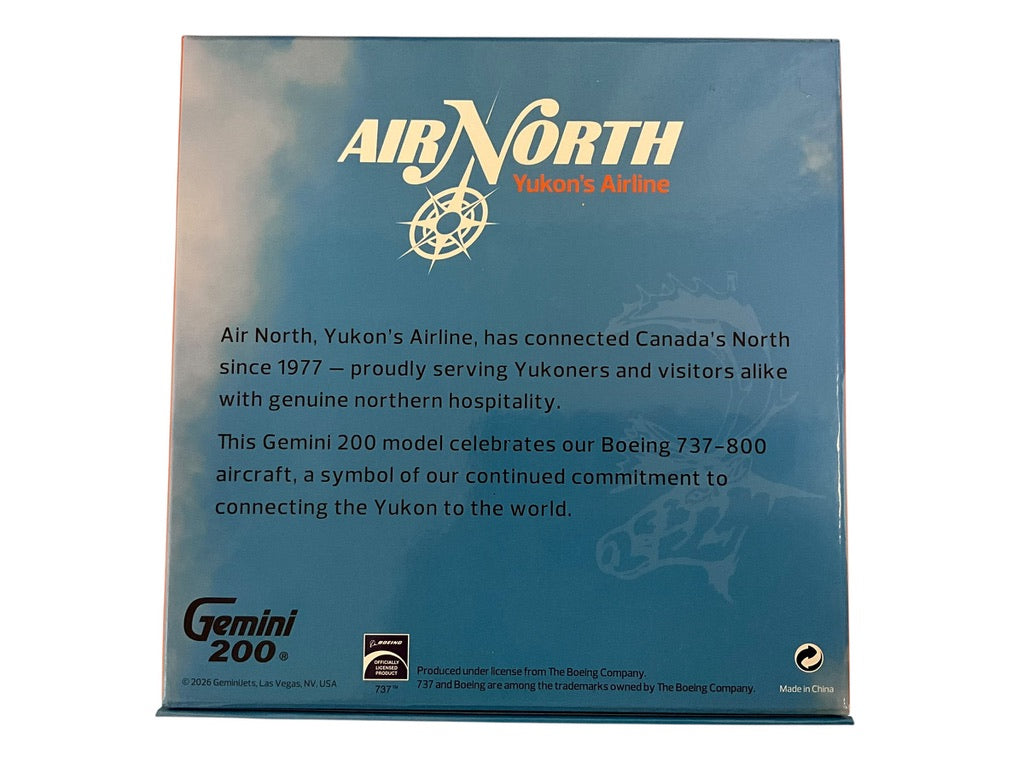 1/200 Gemimi200 (G2ANT1491) Boeing B737-800 (C-FNYA) Air North Livery with "Yukon" MooseHead Tail, Air North (Limited Edition) 2026 Release