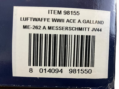 1/48 Artmour/Franklin-Mint (B11B302) Messerschmitt ME262A Schwalbe (White 3) flown  by General Adolf GALLAND JV44 3rd Reich Luftwaffe (Limited Edition)