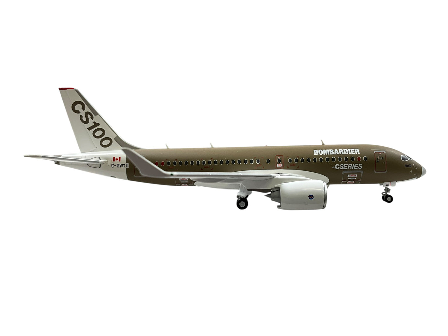 1/200 JC Wings (LH2056) Bombardier CS100 C-Series (C-GWYD) "FTV2" Primer Livery. Bombardier (Limited Edition)
