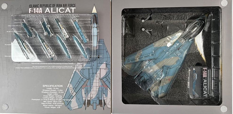 1/72 JC Wings (JCW-72-F14-006) Grumman F14A (Tomcat) "Alicat" (3-6045) Grey & Blue Camo, Islamic Republic of Iran Air Force (Limited Edition #422 of Only 750)