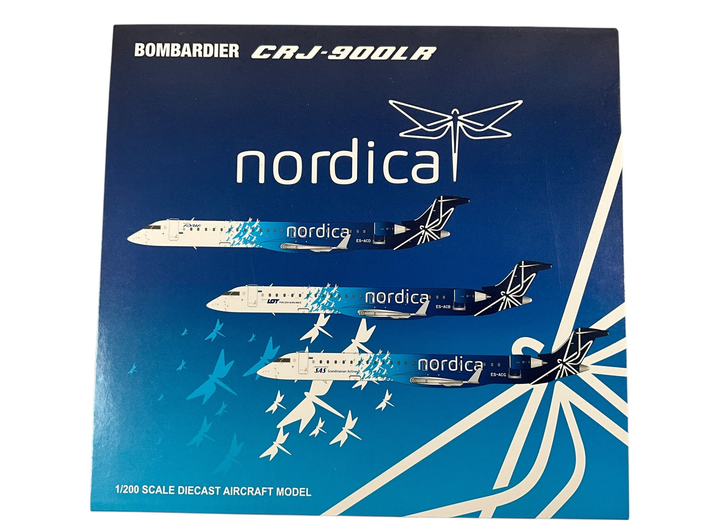 1/200 JC Wings (JC2LOT366) Bombardier CRJ900LR (ES-ACB) "nordica" LOT Polish Airlines (Limited Edition) 2020 Release