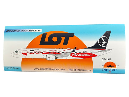 1/200 INFLIGHT200 (IF737MAXLOT02) BOEING B737MAX8 (SP-LVD) LOT POLISH AIRLINES "PROUD of POLAND'S INDEPENDENCE" Livery 2018 (LIMITED EDITION) 2024 Release