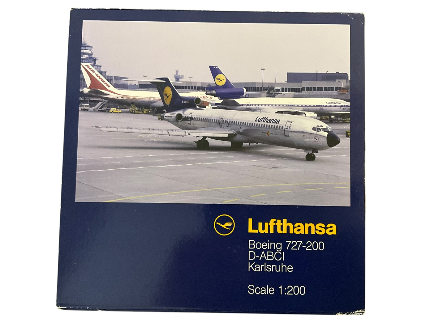 1/200 Limox (LH29) Boeing B727-200 (D-ABCI) "Karlsruhe" DHL 5th Livery with Polished Aluminum Fuselage, Lufthansa (Limited Edition)