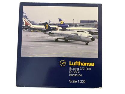 1/200 Limox (LH29) Boeing B727-200 (D-ABCI) "Karlsruhe" DHL 5th Livery with Polished Aluminum Fuselage, Lufthansa (Limited Edition)