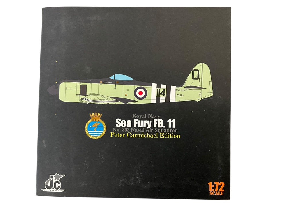 1/72 JC Wings (JCW-72-SFURY-001) Hawker Sea Fury FB.11 (114 / WJ232) flown by Korean War Mig15 Killer Peter "Hoagy" Carmichael, 802 Naval Air Sqdn, Royal Nay (Limited Edition of Only 600)