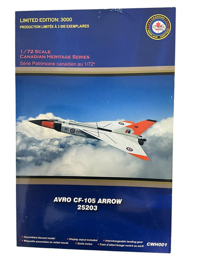 1/72 (HobbyMaster) Canadian Warplane Heritage Museum (CWH001) Avro (Canada) CF105 Arrow (25203) RL203 (Limited Edition of 3000)