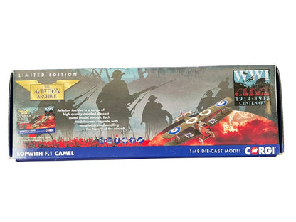 1/48 Corgi (AA38109) Sopwith F.1 Camel (B6491) flown by Flt/Lt Lloyd S, Breadner Naval 3 Sqdn R.N.A.S. Bray Dunes Aerodrome, France, 1918 (Limited Edition #0864 of Only 1000)