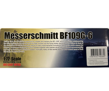 1/72 Witty Wings (WTW72-003-007) Messerschmitt Bf109G-6 (Yellow 6) flown by Obfw. Heinrich Bartels, II/J27, JG54, WWII, Drittes Reich, Luftwaffe (Limited Edition)