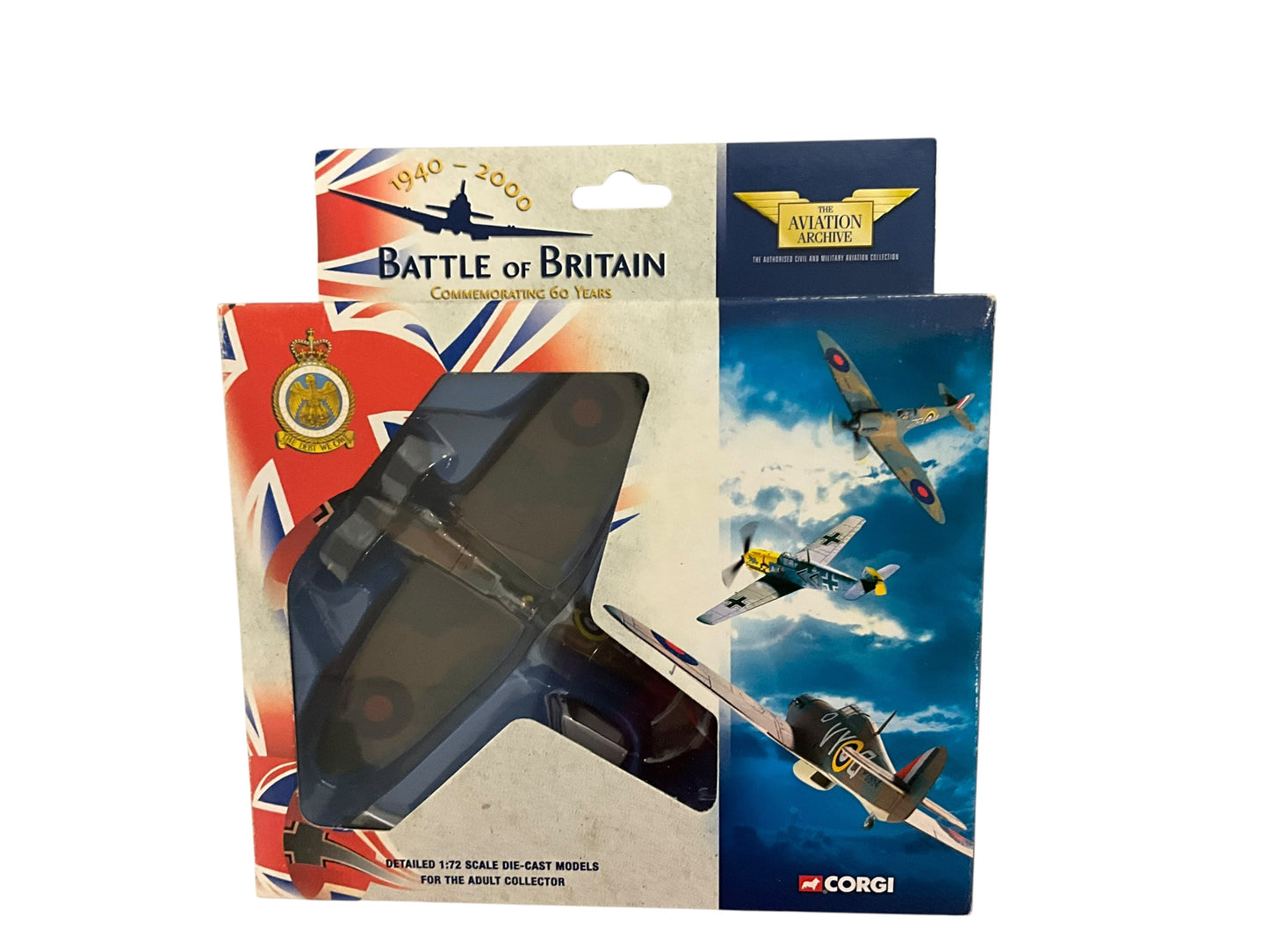 1/72 Corgi (49004) Supermarine Spitfire Mk.1 (R6835 / XT-W) flown by Flg.Off. Brian Carbury (N.Z. Ace 15+1/2 Kills) No.603 Sqdn. R.A.F. (Limited Edition) 2000 Release
