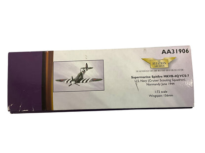 1/72 Corgi (AA31906) Supermarine Spitfire MK.VB (4Q) "D-Day 60th Anniversary" Normandy June 1944, VCS-7 (Cruiser Scouting Sqdn) U.S. Navy (Limited Edition #6147 of Only 7100) 2004 Release