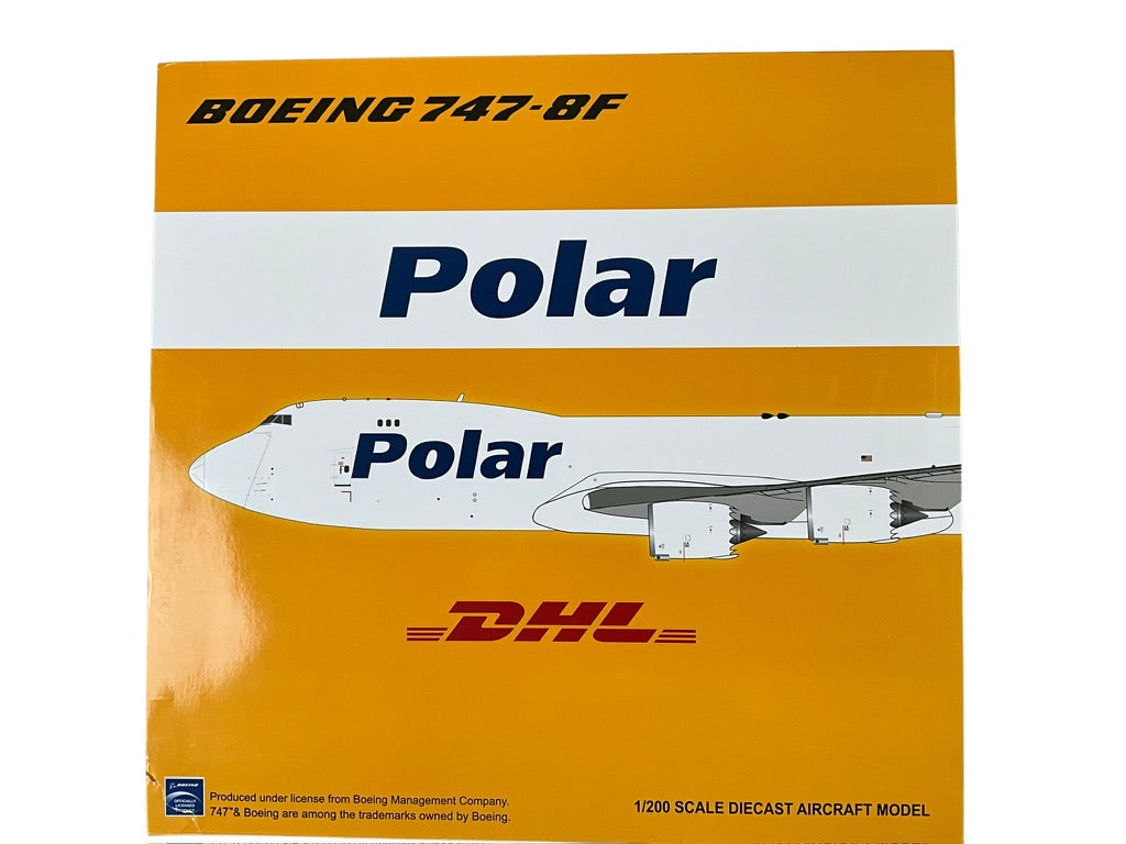 1/200 JC Wings (XX2712) Boeing B747-8F (N851GT) "DHL" Polar Air Cargo (Limited Edition) 2021 Release