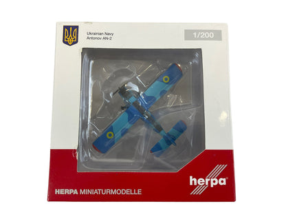 Ukranian Naval Air Force Antonov AN-2 Herpa 1:200 Scale Die Cast Mode NIB