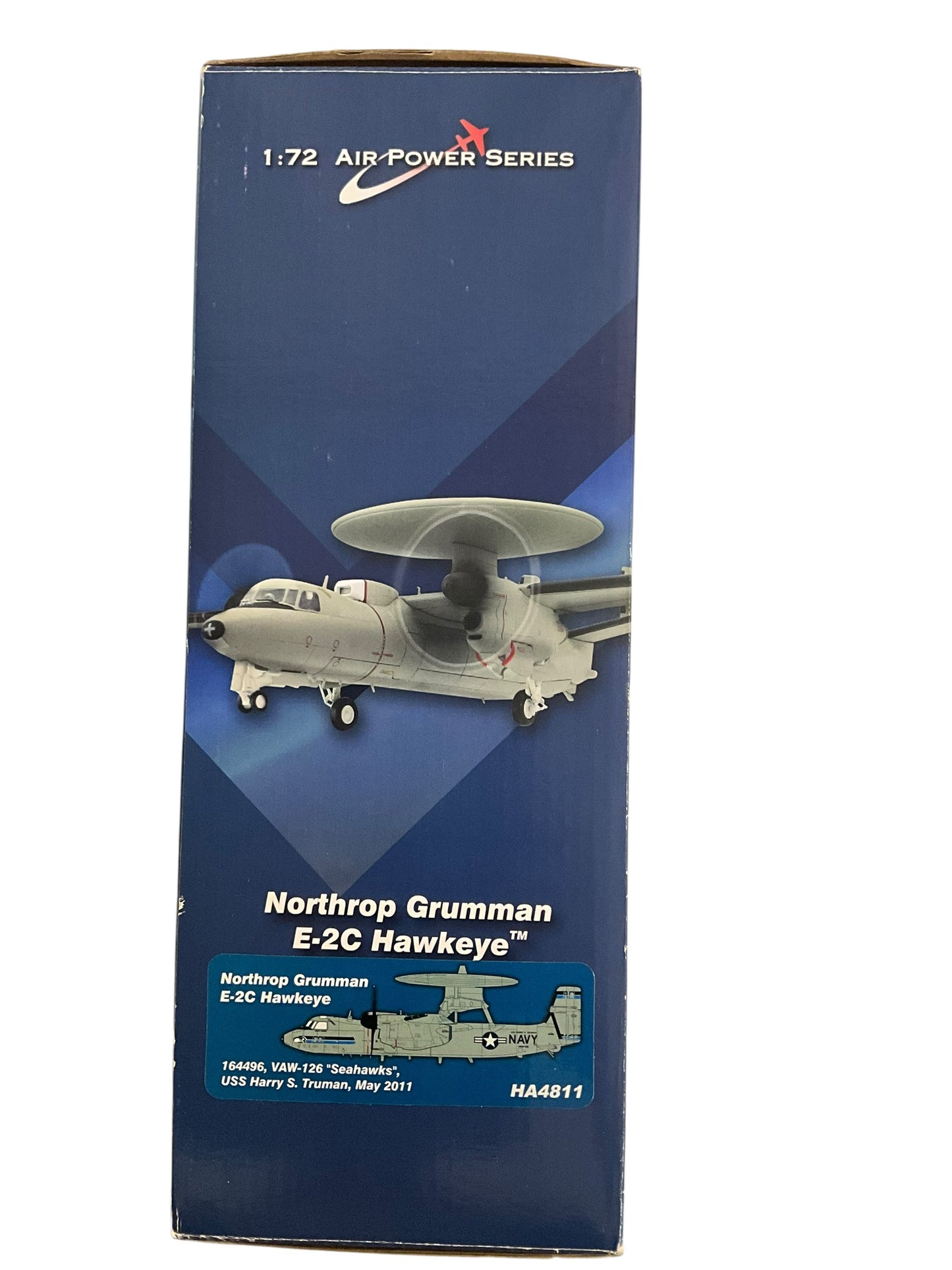 1/72 HobbyMaster (HA4811) Northrop/Grumman E2C Hawkeye (164496) May 2011 USS Harry S. Truman VAW-126 "Seahawks" U.S. Navy (Limited Edition)