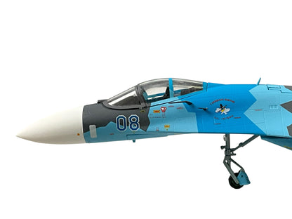 1/72 JC Wings (JCW-72-SU27-001) Sukhoi SU27 Flanker (Blue 08) Sky Blue Splinter Pattern Camo 831 Tactical Aviation Brigade, Ukraine Air Force (Limited Edition #599 of Only 720) 2022 Release