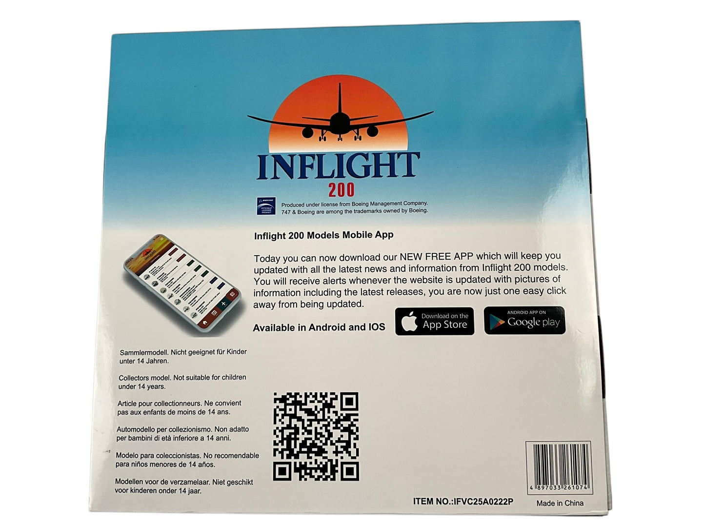 1/200 Inflight200 (IFVC25A0222P) Boeing (VC25A) B747-200 (28000) "Air Force One" United States of America (Limited Edition) 2022 Release