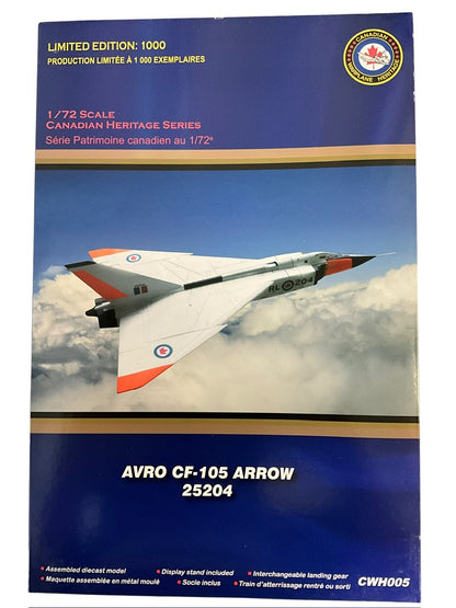 1/72 (HobbyMaster) Canadian Warplane Heritage Museum (CWH005) Avro (Canada) CF105 Arrow (25204) RL204 (Limited Edition of ONLY 1000)