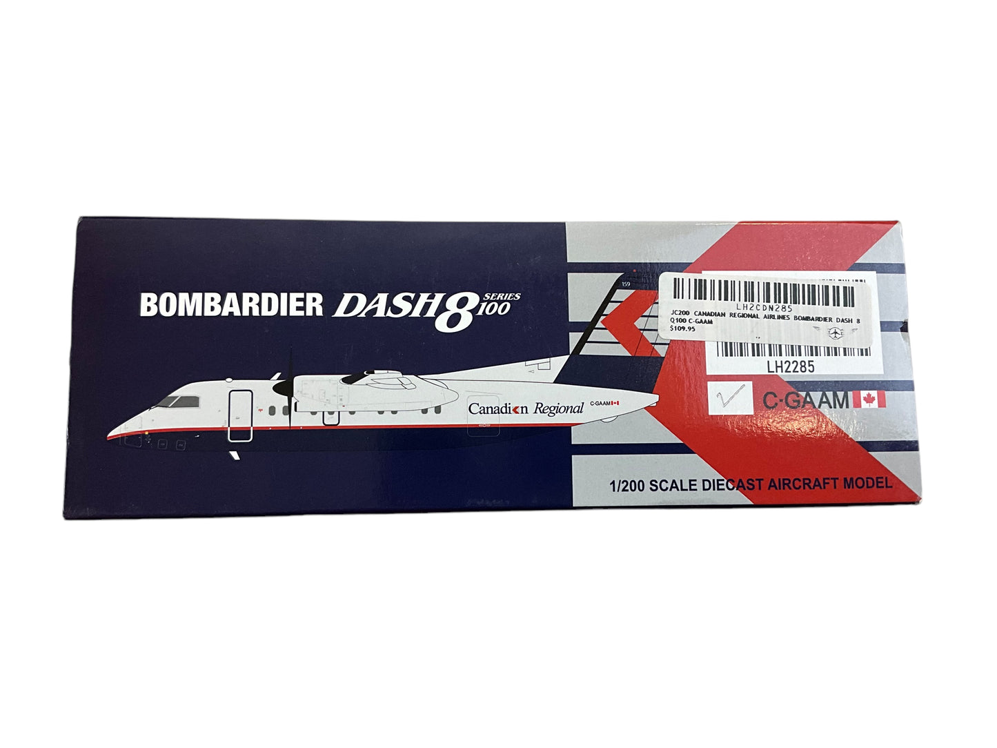 1/200 JC-Wings (LH2285) Bombardier DASH8-100 (C-GAAM) Chevron Livery - Canadian Regional Airlines (Limited Edition)