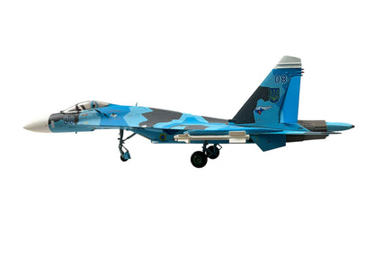 1/72 JC Wings (JCW-72-SU27-001) Sukhoi SU27 Flanker (Blue 08) Sky Blue Splinter Pattern Camo 831 Tactical Aviation Brigade, Ukraine Air Force (Limited Edition #599 of Only 720) 2022 Release