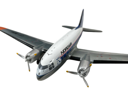 1/200 Western Models (AC2CFNAE) Curtiss C46A Commando (CF-NAE) "Nordair Canada"  Polished Aluminum with White & Blue NDA Livery, Nordair (Limited Edition of Only 200)