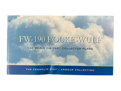 1/48 Franklin Mint/Armour (B11B586/98163) Focke-Wulf Fw190A flown by WWII Ace (68 Kills) Hptm. Fritz Losigkeit, Kdr. I/JG1 Deutsche Reich Luftwaffe (Limited Edition)