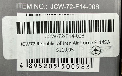 1/72 JC Wings (JCW-72-F14-006) Grumman F14A (Tomcat) "Alicat" (3-6045) Grey & Blue Camo, Islamic Republic of Iran Air Force (Limited Edition #422 of Only 750)