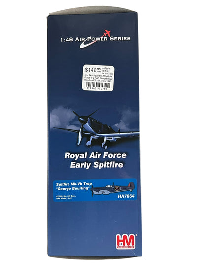 1/48 Hobbymaster (HA7864) Supermarine Spitfire Mk.Vb Trop (EP706 / T+L) flown by R.C.A.F. Ace Geoege "Buzz" Beurling Malta 1942 No. 249 Sqn R.A.F. (Limited Edition)