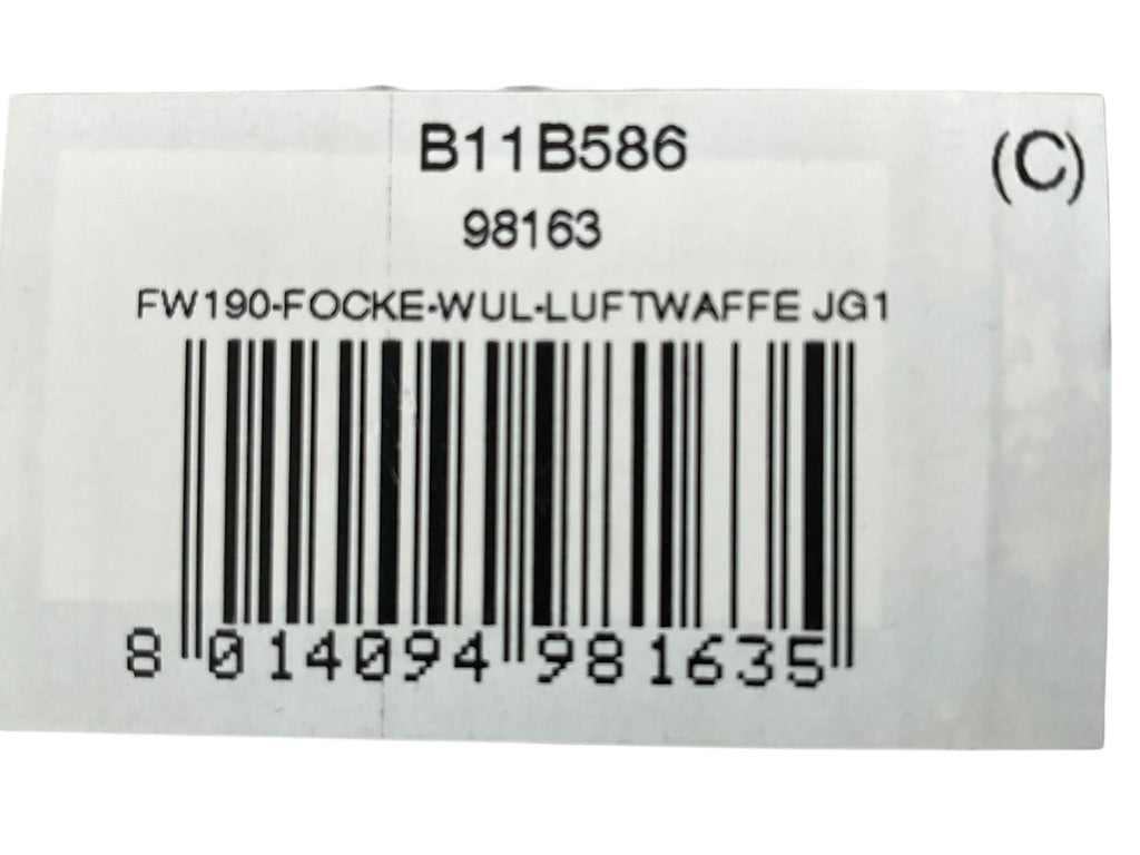 1/48 Franklin Mint/Armour (B11B586/98163) Focke-Wulf Fw190A flown by WWII Ace (68 Kills) Hptm. Fritz Losigkeit, Kdr. I/JG1 Deutsche Reich Luftwaffe (Limited Edition)