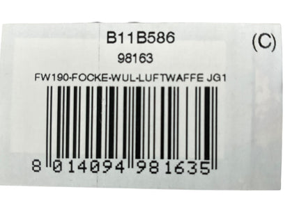 1/48 Franklin Mint/Armour (B11B586/98163) Focke-Wulf Fw190A flown by WWII Ace (68 Kills) Hptm. Fritz Losigkeit, Kdr. I/JG1 Deutsche Reich Luftwaffe (Limited Edition)