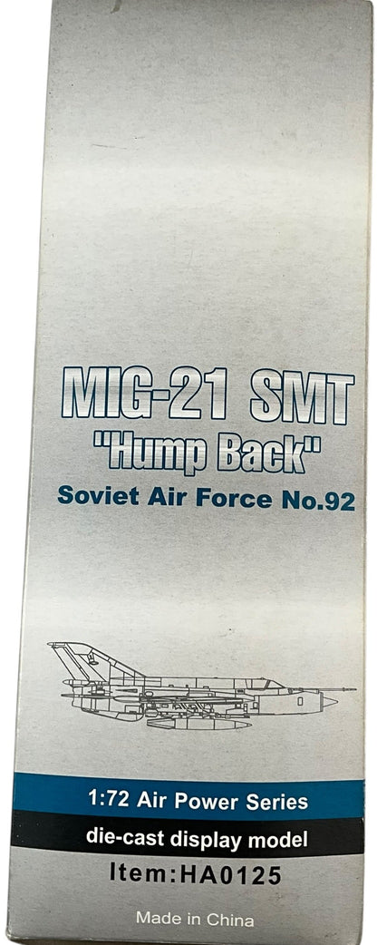 1/72 HobbyMaster (HA0125) Mikoyan MiG21SMT Fishbed (Blue 92) "Hump Back" Soviet Air Force (Limited Edition of Only 2000)