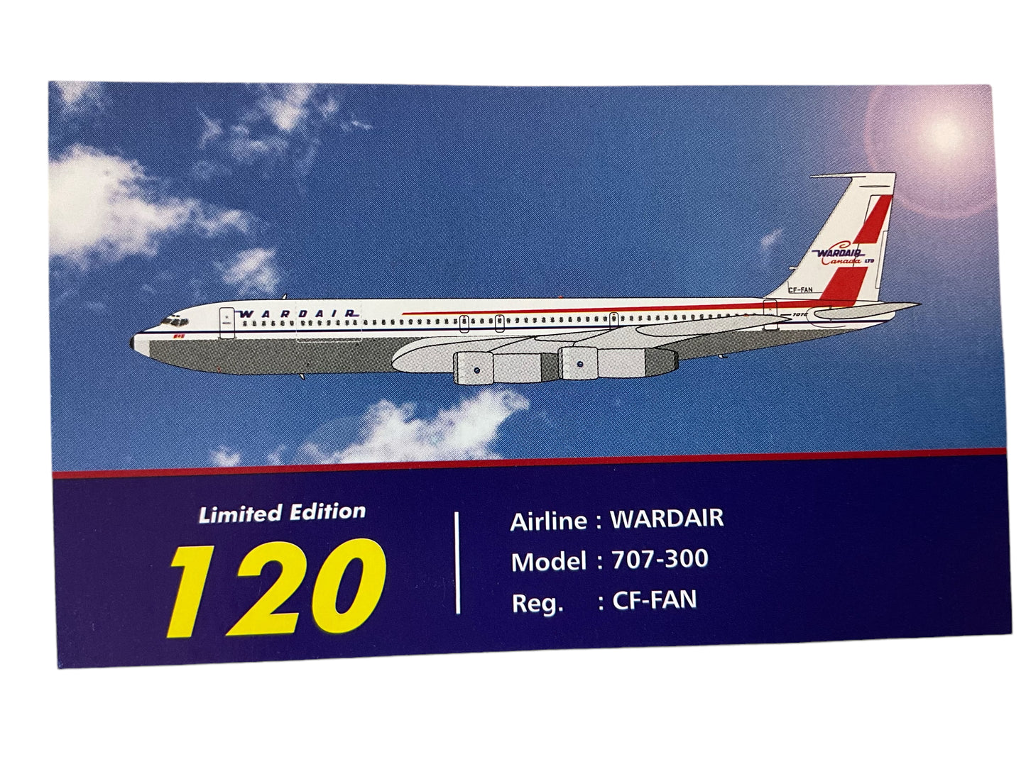 1/200 INFLIGHT200 BOEING B707-396C WARDAIR CANADA Ltd (LIMITED EDITION #105 of ONLY 144)